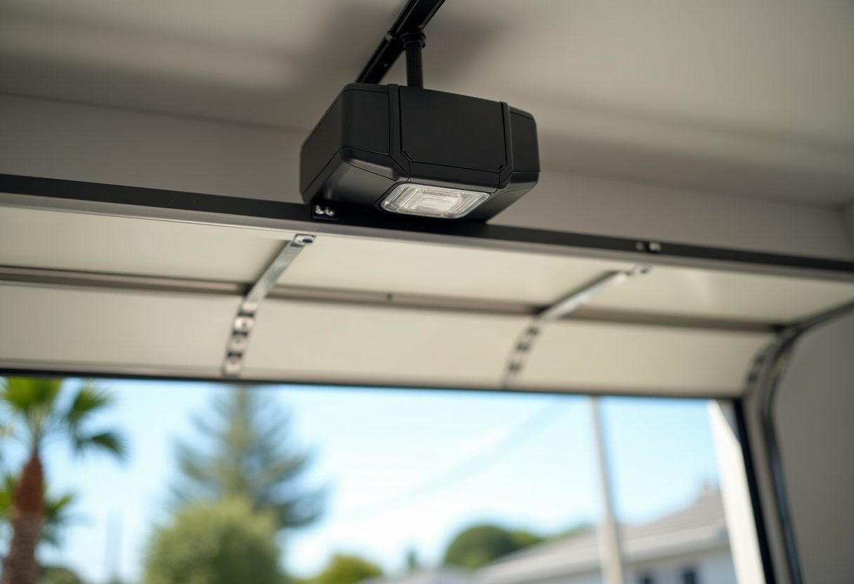 New garage door opener and rail installed — St Lucia